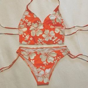 Tropical Print Tankini/Bikini Swimsuit